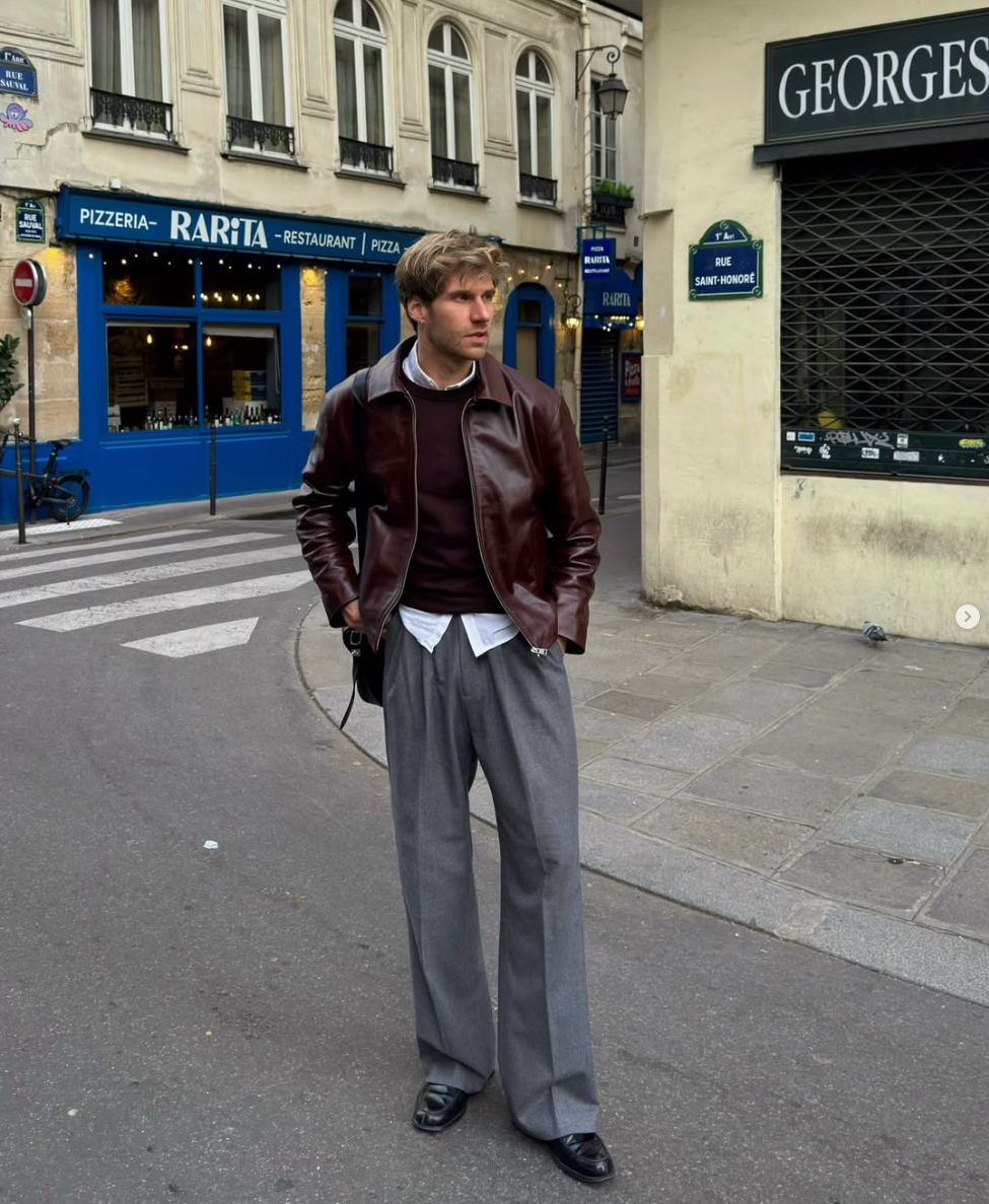 Marco Leisten, Lederjacke, Rue Saint-Honoré Paris